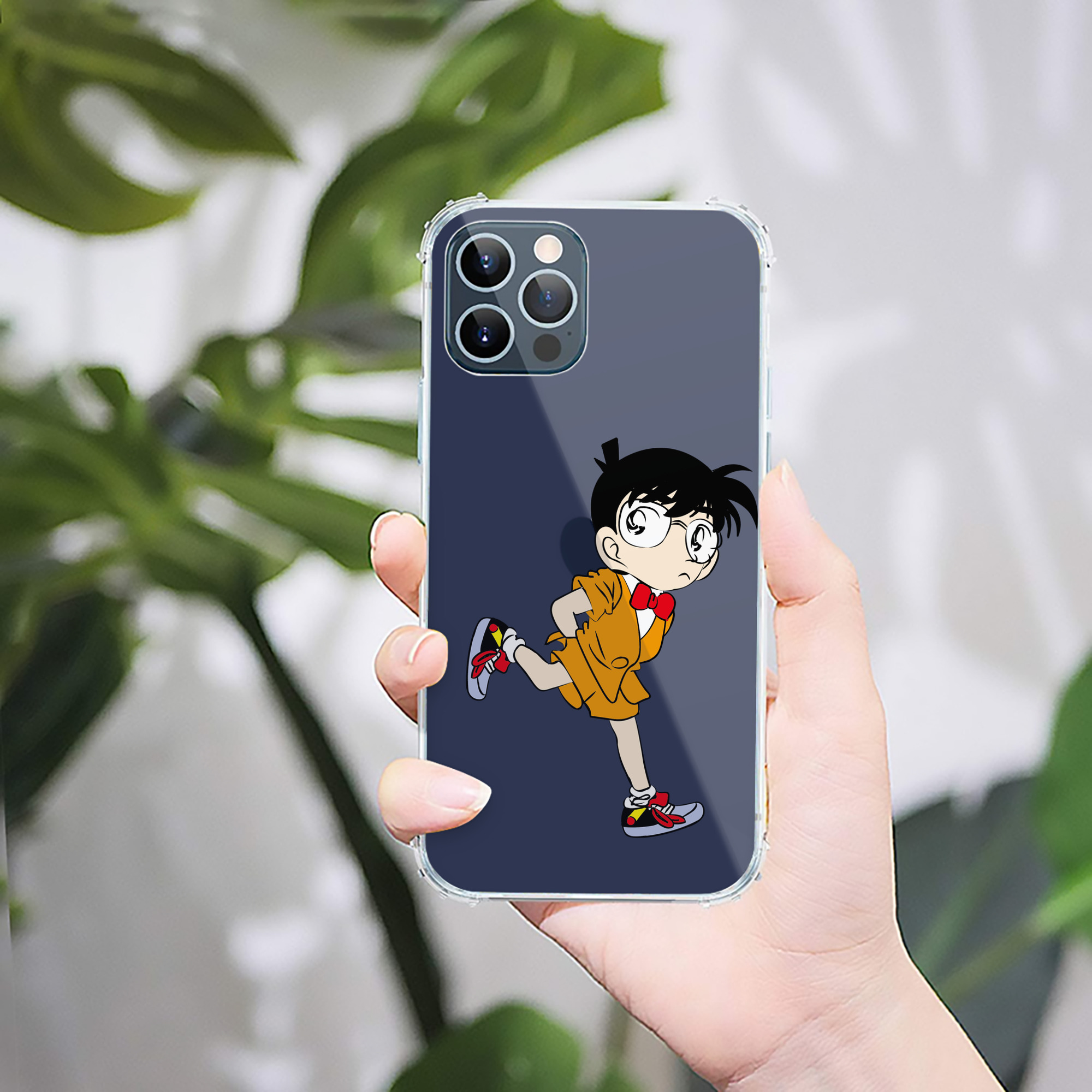 （画像用） 名探偵コナン 江戸川 コナン Detective Conan Conan Edogawa 【iPhone 12シリーズ対応】透明スマホケース（クリアソフトケース）